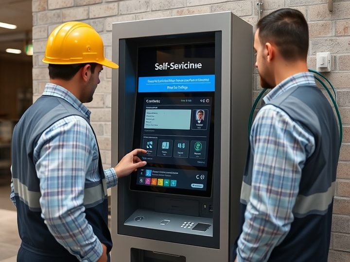 Terminal de autoservicio operativo en una sucursal
